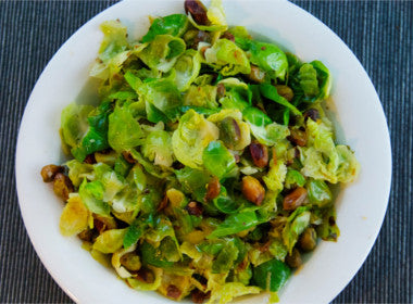 Brussels Sprouts with Pistachios and Lemon