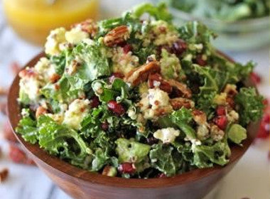 Alkaline Diet Recipe: Kale Quinoa Salad with Lemon Vinaigrette