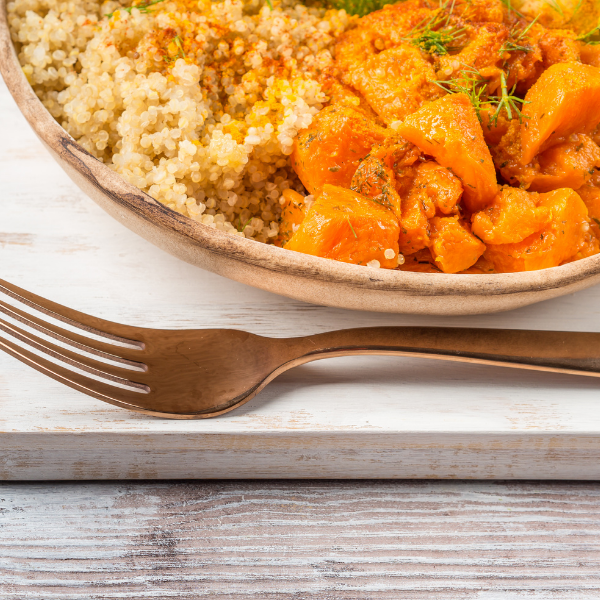 Quinoa Bowl with Caramelized Brussels Sprouts & Butternut Squash Recipe by Dr. Daryl