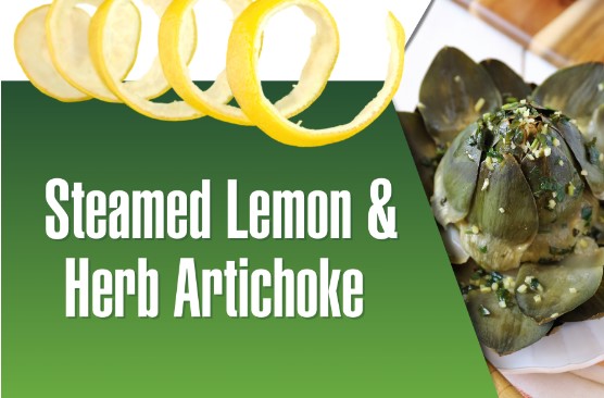 Steamed Lemon and Herb Artichoke Dish