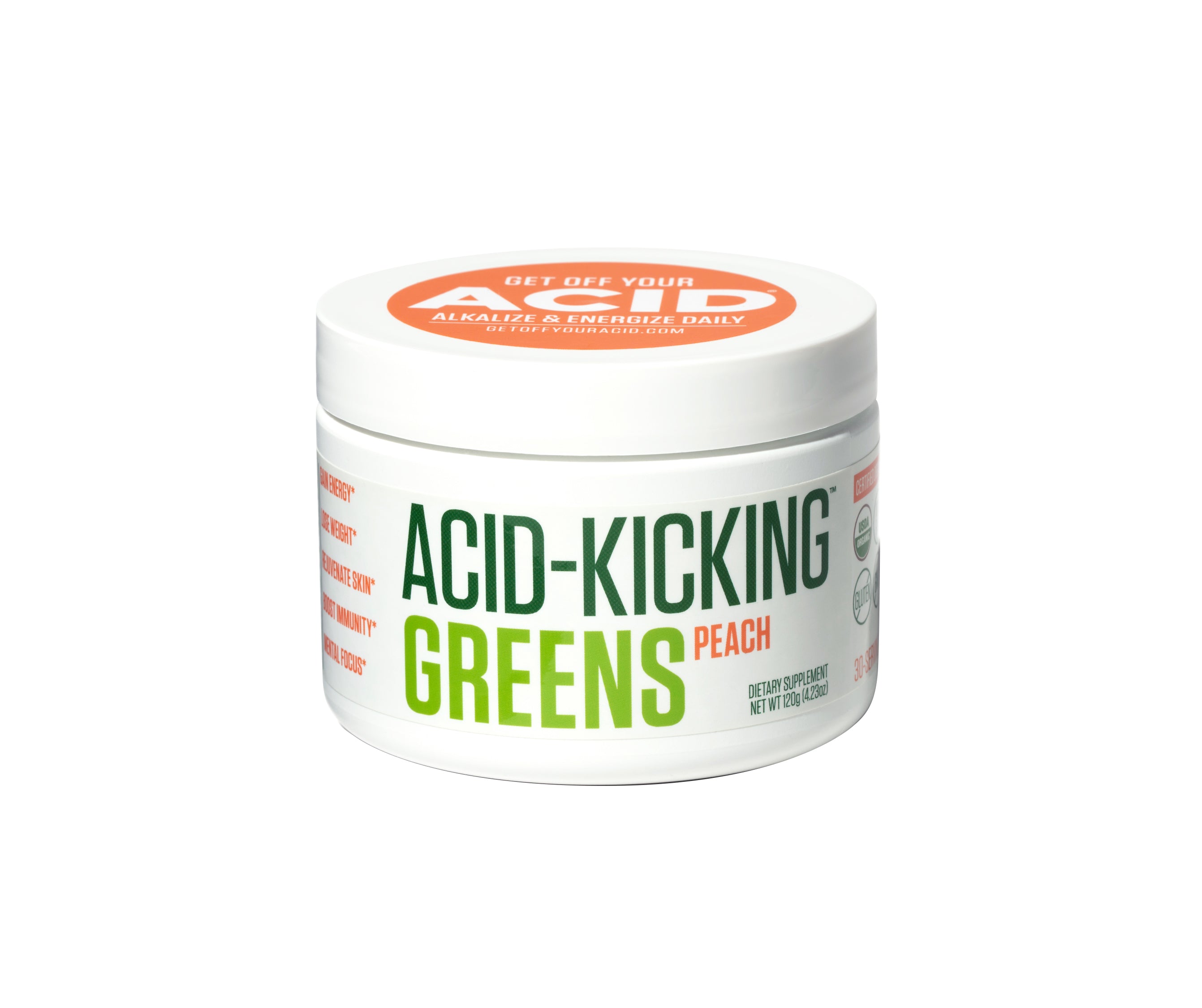 Acid-Kicking Greens Peach