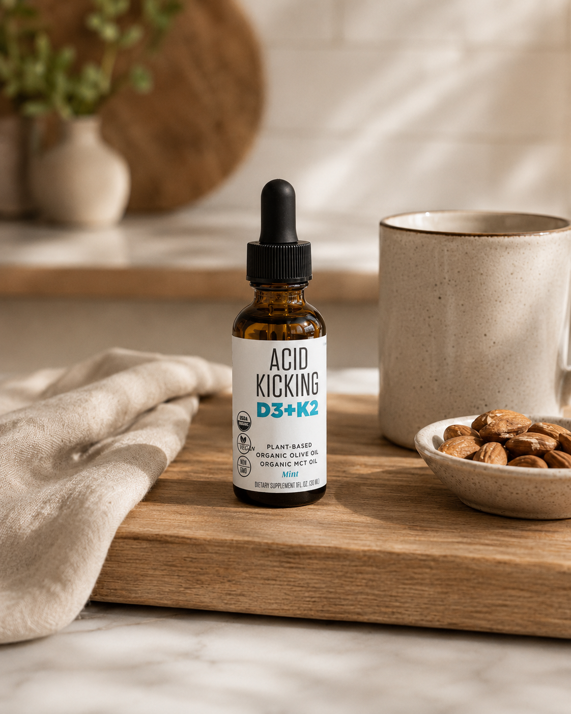 Vitamin D3 + K2 is the ultimate bone and calcium support formula designed to strengthen bones, support heart health, boost immune function, and promote healthy aging. This powerful combination helps your body absorb calcium with Vitamin D3 while Vitamin K2 (MK 7) directs calcium into bones and teeth where it belongs, supporting optimal calcium balance throughout the body.