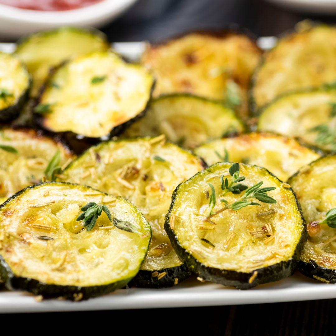 Crispy Zucchini Chips + Creamy Dill Dip