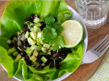 Alkaline Diet Recipe: Black Bean and Avocado Lettuce Cups