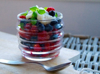 Chopped Berries with Mint and Coconut Butter