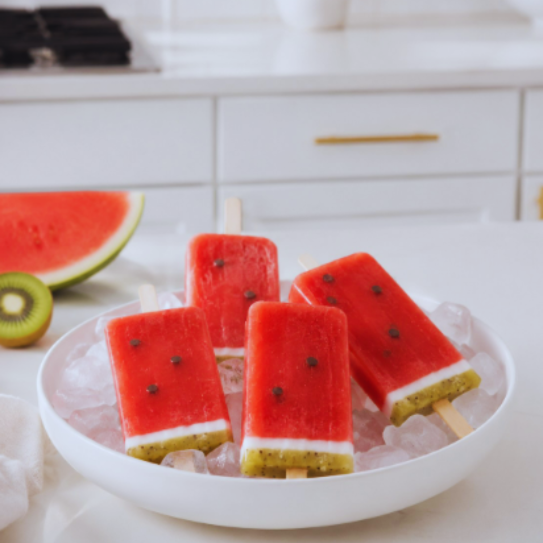 Watermelon Kiwi Pops: Healthy Homemade Popsicles
