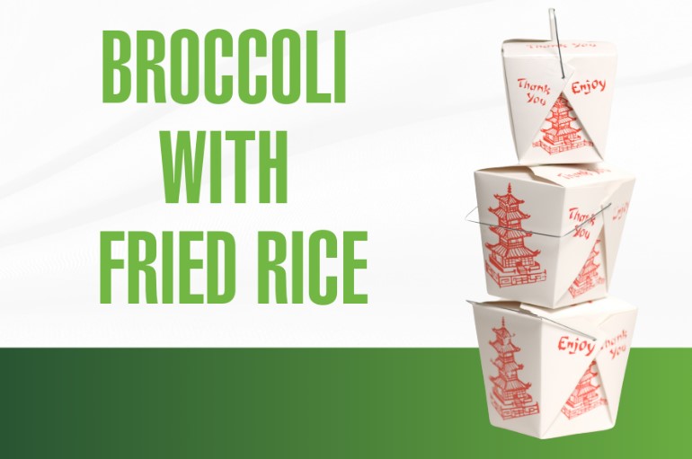Broccoli with Fried Rice—Chinese Takeout Style