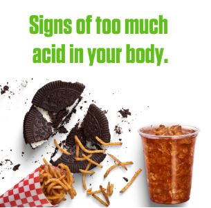 Signs of too much acid in the body with fatigue and low energy