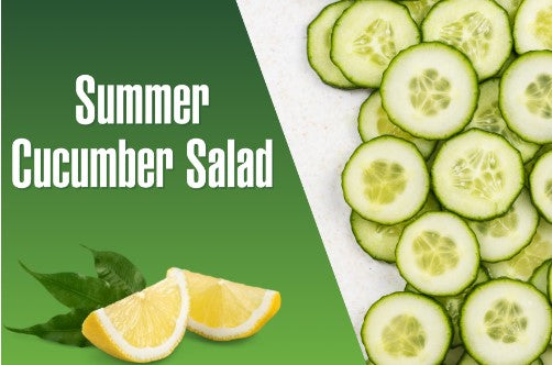 Summer cucumber salad with lemon and olive oil refreshing side dish