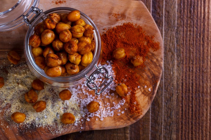 Roasted Chickpeas With Chipotle & Lime