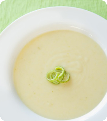 alkaline diet recipe for creamy parsnip “potato” leek soup