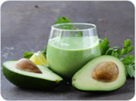 avocado detox smoothie made with coconut water and fresh greens