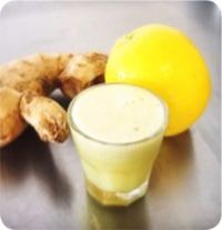 lemon ginger detox shot made with fresh lemon and ginger