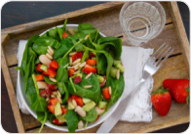 Spinach & Strawberry Salad With Basil Dressing Recipe