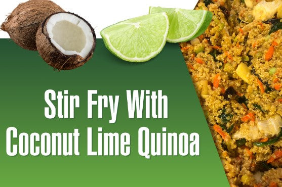 STIR-FRY WITH COCONUT LIME QUINOA