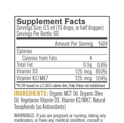 Acid-Kicking D3+K2 Unflavored